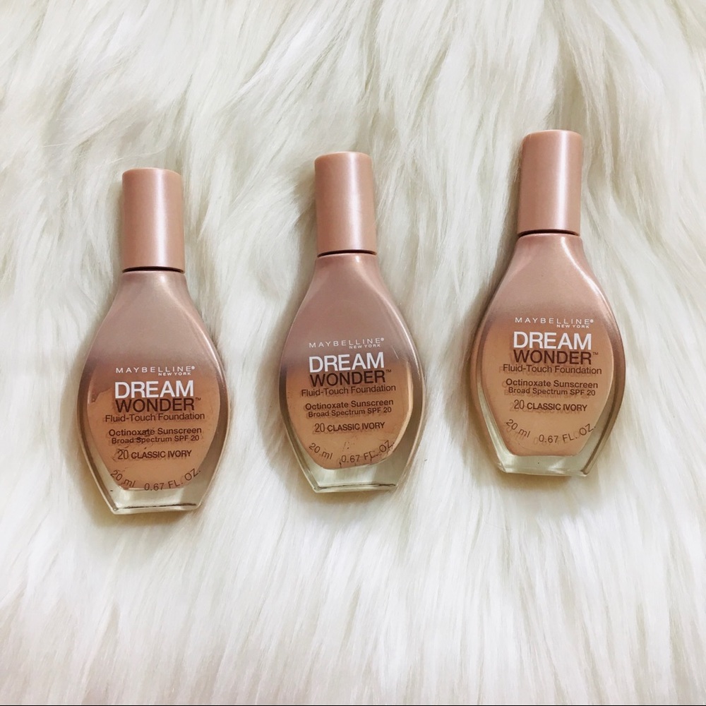NEW Maybelline Dream Wonder Fluid-Touch Foundation (set of 3)